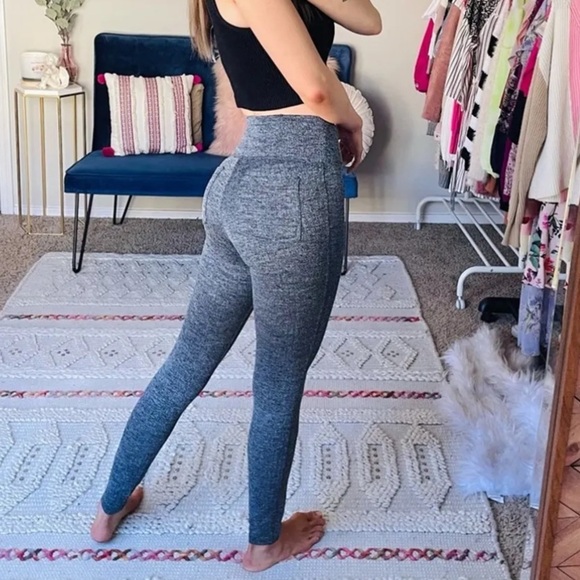 Athleta Herringbone Metro High Waisted Leggings Black M - Picture 4 of 8